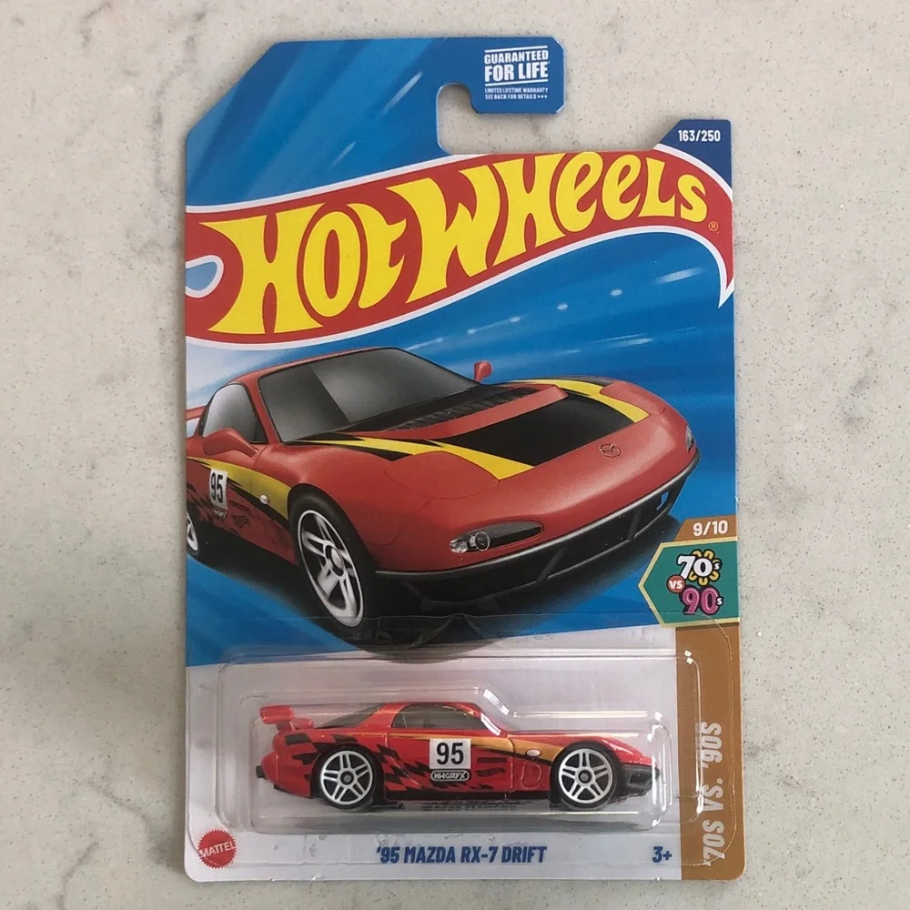 Mattel Hot Wheels Red Mazda RX-7 Drift Car
